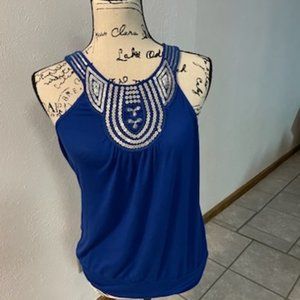 Blue Sequined summer Top